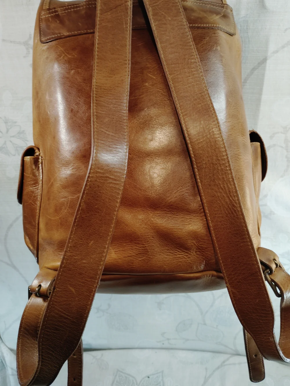 Full Grain Leather Backpack/Briefcase in Brown - Premium Carryall